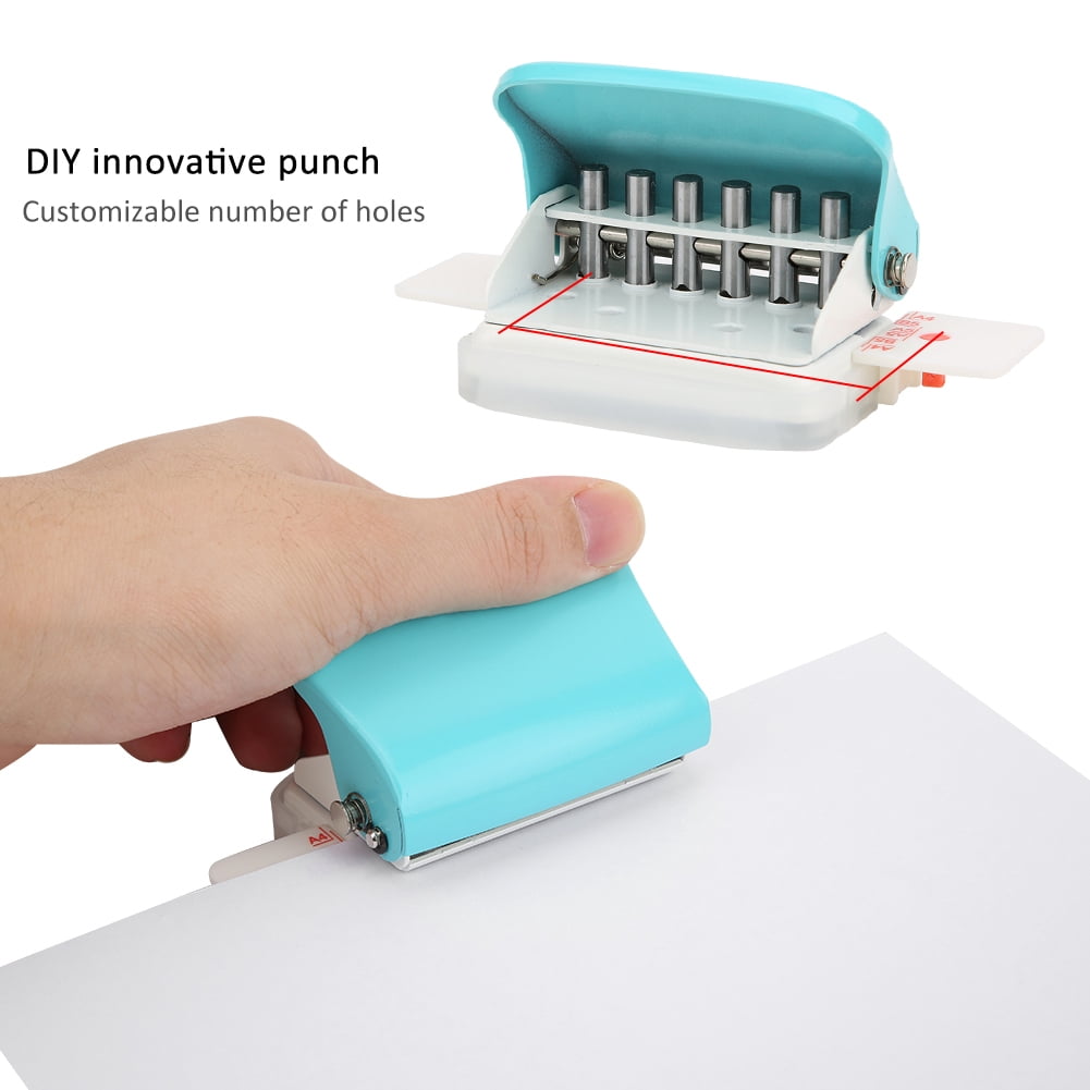 NFTIGB Multi Function Manual 26 Hole Paper Puncher Tool for A4 B5 A5 Binders, Light Blue Colored Office Supplies for Students and Professionals (10 inches / 25.4 cm)