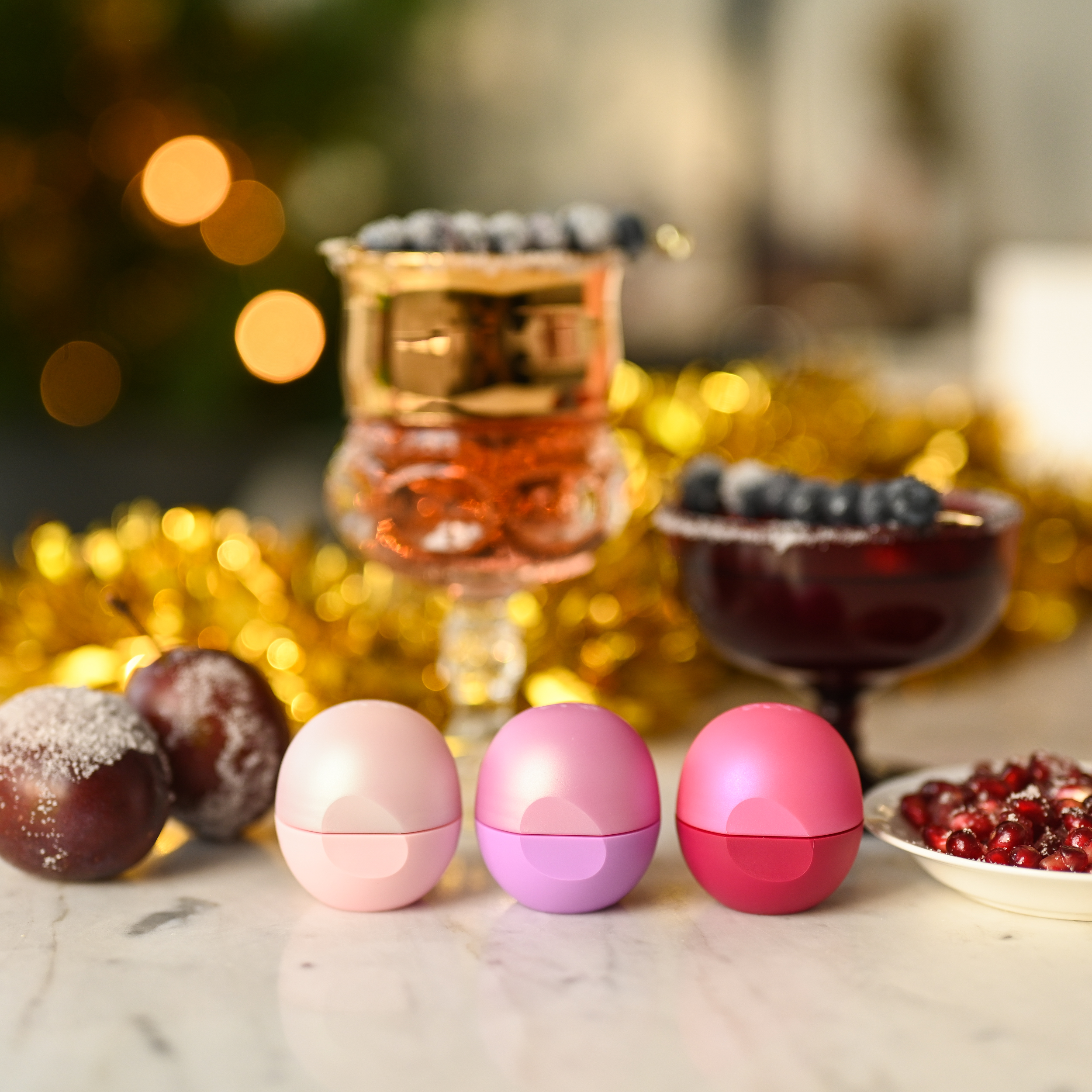 eos Holiday Lip Balm Trio - Pink Champagne, Sparkling Sugar Plum, & Pomegranate Punch, 0.25 oz/3pk - image 4 of 5