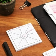TRAHOO-10 Pack Mini Graph Paper Sticky Notes in 6 Designs, 25 Sheets per Pad (3x3 in)