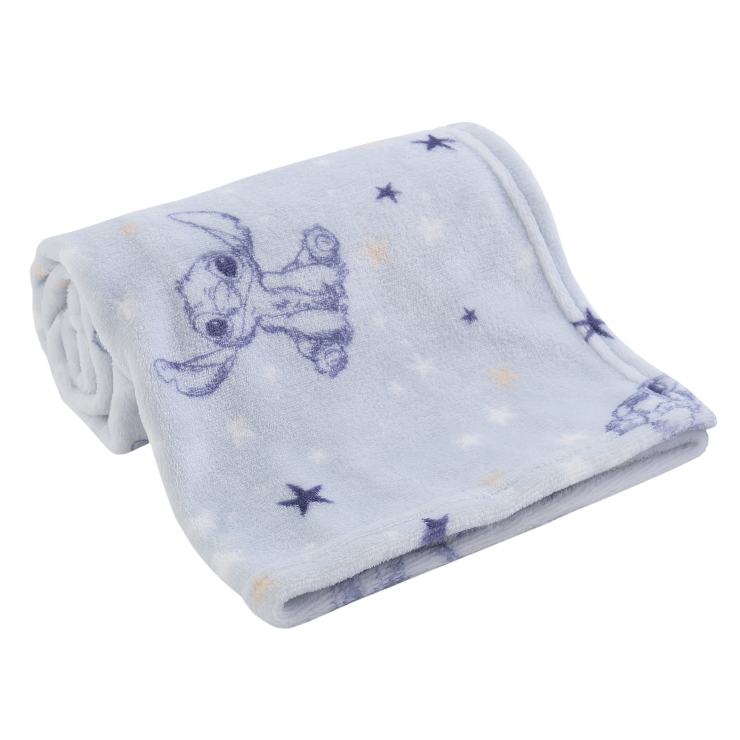 Stitch Allover Print Baby Blanket, Unisex, Blue