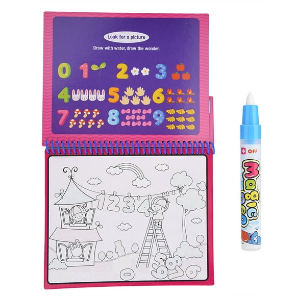 Libro Para Colorear Para Niños, Libro Para Colorear De Agua Diseño De Hoja Suelta Fácil De Transportar Para El Juguete Preescolar Para La Educación Temprana Durante 3 Años