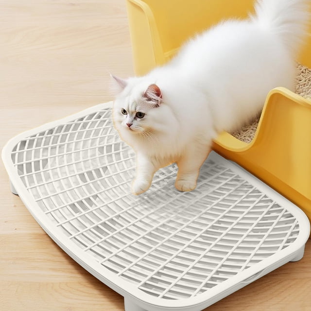 Cat Litter Mat Double Layer Trapping Pad for Litter Box, Non Slip, Easy Clean, Reduces and Keeps Floors Clean