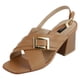 thumbnail image 1 of Sandalia con tacón Classy en Piel vegana – Café, 1 of 3