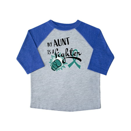 

Inktastic Ovarian Cancer Awareness My Aunt s a Fighter Gift Toddler Boy or Toddler Girl T-Shirt