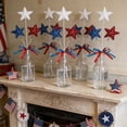 thumbnail image 4 of XGFHYJEH 5pcs 4th of July Patriotic Decorations Table Centerpieces, Red White and Blue Flower Berry Stem Picks Artificial, Memorial Independence Day Flower Decor for Home Party Supplies Vase Filler, 4 of 5