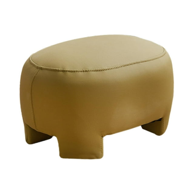 Taburete acolchado para pies, taburete para cambiar zapatos, reposapiés para sofá, para oficina, entrada y hogar Amarillo