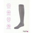 thumbnail image 6 of MeMoi Cotton Blend Knee High Girls Uniform Socks - Girls - Female, 11-13, Light Gray, 6 of 12