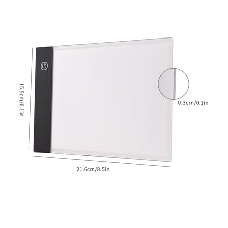 NFTIGB A5 LED Light Pad Tracer Ultra-Thin 3mm Drawing Board Copyboard Stepless Dimming USB Powered for Artists Animation Sketching Calligraphy Diamond Painting 8.5x6.1 Inches / 21.6x15.5 cm