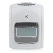 Attendance machine K-7 English Paper Card Employee Attendance Machine Punch LCD Display Payroll Recorder Check-In Clock US Plug