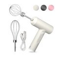 thumbnail image 1 of Billuyoard Batidor de huevos inalámbrico eléctrico de mano de 20W batidor de crema recargable por USB mezclador de 3 engranajes batidor de huevos de Herramientas y accesorios para hornear blanco Billuyoard HA007549-01B, 1 of 6