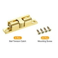 thumbnail image 3 of Uxcell 6Pack 49mm Zinc Alloy Double Ball Tension Roller Catch for Cabinet Door, Gold, 3 of 6