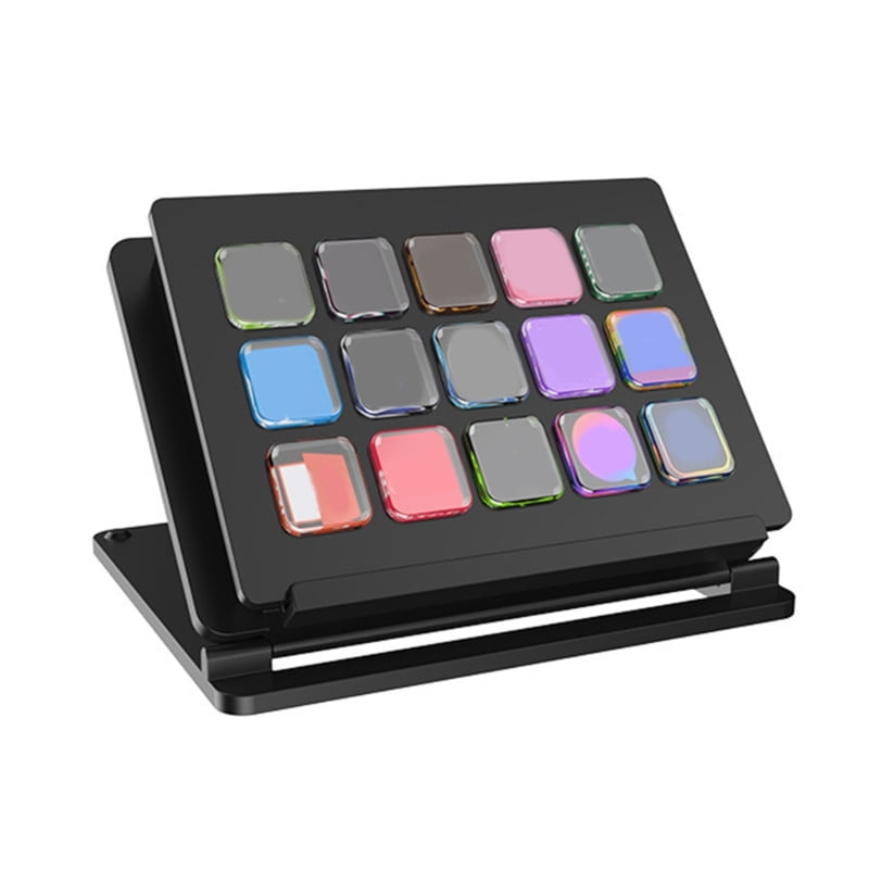 Programmable 15 Key LCD Macro Keyboard for Live Streaming Gaming Content Creators OBS Twitch Integration For Stream Deck