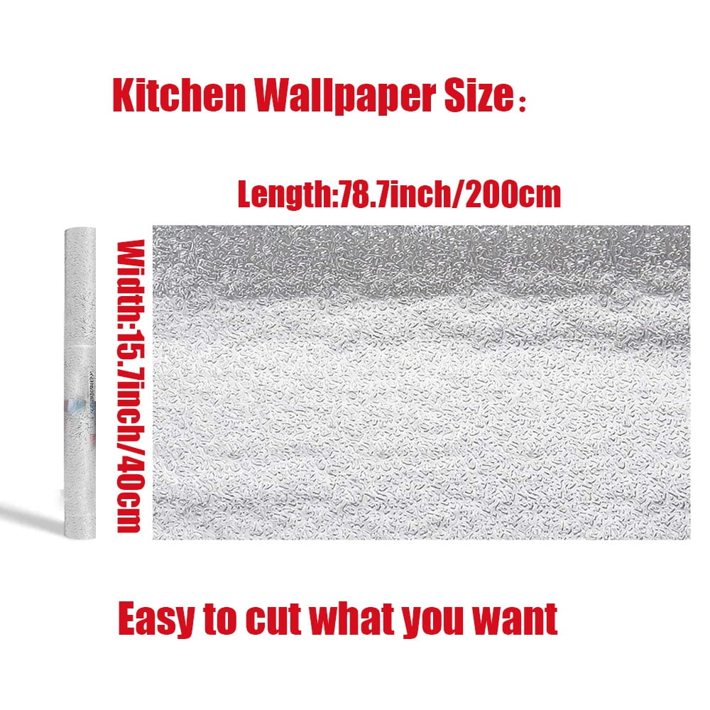Buy 2 Pack 2x0.4M Kitchen Oil Proof Backsplash Wallpaper Peel and Stick
