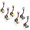 Pack of 6-Style 15, variant on Pack of 6 Style 6 White Ceramic Double Wall Coat Hooks for Home Entryway