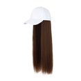 thumbnail image 1 of Women's Baseball Cap with Wig - Adjustable Strap High Temperature Silk for Daily Cosplay, 1 of 4