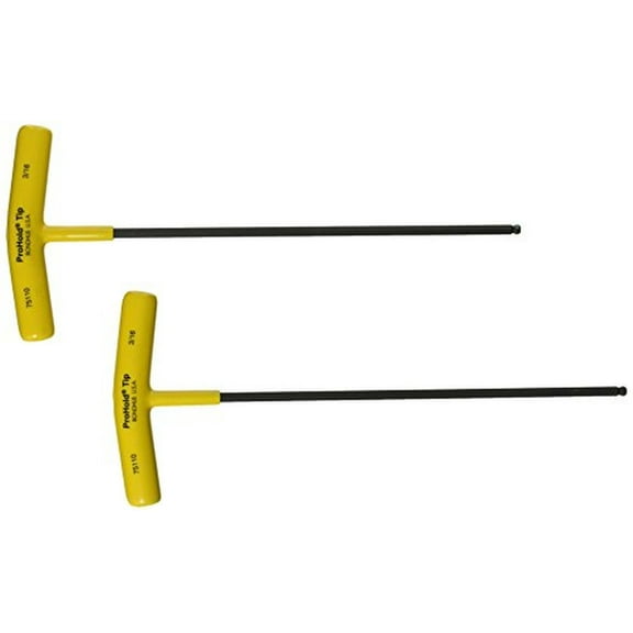 Bondhus 75110 3/16" ProHold Tip Ball End  T-Handle w/ProGuard Finish,9.8",2 PC