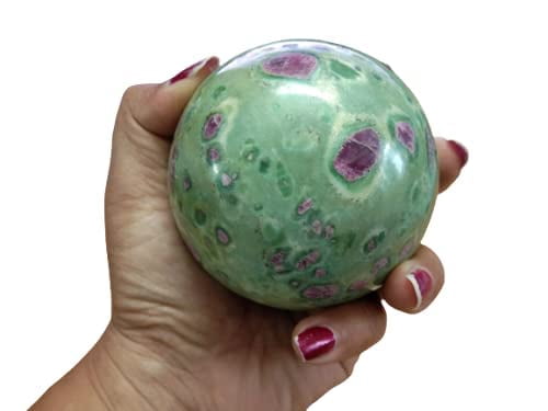 Jet Natural Ruby Fuschite Outdoor Decorative Ball Sphere
