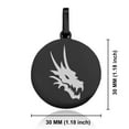 thumbnail image 2 of Stainless Steel Mythical Dragon Head Round Medallion Pendant Necklace, 2 of 3