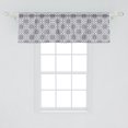 thumbnail image 2 of Ambesonne Floral Window Valance, Flowers and Leafy Motifs, 54" X 18", Indigo Charcoal Grey, 2 of 3