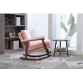 thumbnail image 3 of Timbernest Rocking Chair Accent Chair Reading Armchair for Living Room, Bedroom, Sunroom, Light Pink, 3 of 8