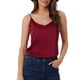 thumbnail image 1 of Camiseta de satén para mujer, top sin mangas con escote en V, elegante y casual, camisa de dormir 2026 2XL roja, 1 of 6