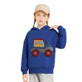 thumbnail image 4 of Toddler Kids Fall Winter Hooded Clothes Boys Girls Track Pullover Tops Long Sleeve Sweatshirt Hoodies Trendy Oversized Hoodies for Boy Blue 3Y, 4 of 5