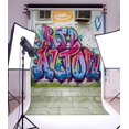 thumbnail image 2 of ABPHOTO Polyester 5x7ft Photography Backdrop Graffiti Wall Urban Street Abstract Art Painting Backdrops for Photo Shoots Lovers Party Adult Kids Baby Personal Portrait Photo Background Studio Props, 2 of 4