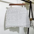 thumbnail image 2 of QHFBli Women's Hollow Out Crochet Knit Cover Up Skirt High Waisted Sheer Beach Skirts, 2 of 3
