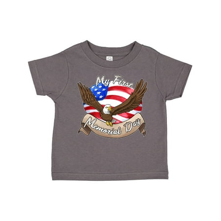 

Inktastic My First Memorial Day- Bald Eagle Gift Toddler Boy or Toddler Girl T-Shirt
