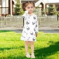 thumbnail image 5 of Girls' long-sleeved dress Skull and Bones Girls' A-line dress with ribbed cuffs Soft and comfortable, 5 of 6