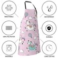 thumbnail image 5 of Kdxio Llama Unicorn and Rainbow Apron with Pockets Adjustable Kitchen Aprons for Men Women Waterproof Aprons for Cooking,Drawing,Crafting, Baking Household Cleaning, 5 of 8