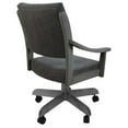 thumbnail image 2 of Casa Caster Solid Wood Dining Chair - Northwest Elk Charcoal Fabric - Grey, 2 of 2