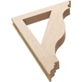thumbnail image 6 of Ekena Millwork 3 1/2"W x 28"D x 36"H Funston Traditional Rough Cedar Woodgrain TimberThane Bracket, Primed Tan, 6 of 6