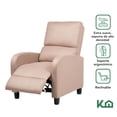 thumbnail image 2 of Sillon Reclinable Reposet Sofa Individual Tela Moderno Sala beige, 2 of 8