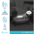 thumbnail image 6 of Stander Step Stool, Bed Step with Adjustable Hand Rails for Seniors and Elderly Adults, Extra Wide Heavy Duty Step Ladder, Stepping Stool with Grab Bars and Motion Activated Light, White, 6 of 7