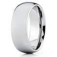 thumbnail image 2 of Silly Kings 8mm Silver Tungsten Carbide Wedding Band Dome Shape Band Men & Women Comfort Fit 9, 2 of 3