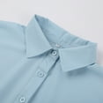 thumbnail image 4 of yocbz Maternity Shirts Tunic Top for Women Long Sleeve Blouse Clothes Top Crewneck Maternity Loose Fitting Clothing Shirt Light Blue,Size for 7-8 Years, 4 of 9