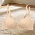 thumbnail image 2 of Hrsba No Underwire Bra,Solid Color Supportive Push Up Breathable Lightweight Regular Wear Intimates for Women, 2 of 7