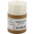 thumbnail image 2 of HomArt Pillar Paraffin Wax Candle, 2-Inch by 3-Inch, Ivory, 2 of 2