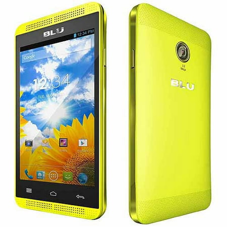 BLU Dash Music 4.0 Smartphone (Unlocked), Yellow