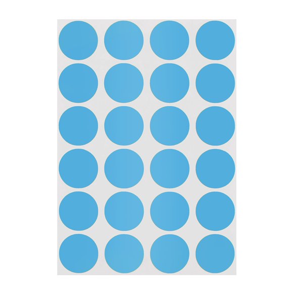 ChromaLabel 0.75 Inch Round Label Permanent Color Code Dot Stickers, 1008 Pack, 24 Labels per Sheet, Light Blue