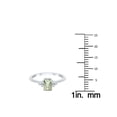 thumbnail image 4 of SZUL Women's Green Amethyst and Diamond Regal Ring in 10K White Gold, 4 of 6