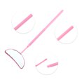 thumbnail image 3 of Unique Bargains 1 Pc Espejo de Pestañas de Patrón Crescent de Acero Inoxidable Rosa, 3 of 5