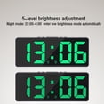 thumbnail image 2 of Mirror Digital Alarm Clock Voice Control Temperature Calendar Table Clock with Night Light Home Decoration, 2 of 8