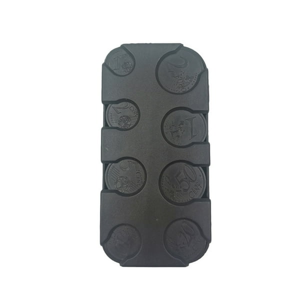 Wosthever Cambiador de monedas de coche, dispensador de monedas de regalo, estuches de bolsillo para monedas, contenedor de dinero Almacenamiento y organización del hogar Negro