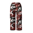 thumbnail image 4 of Stephy Women's Casual Camouflage Print Cargo Pants Stretch Elastic Waist Tapered Pants with Pockets, Red, M, 4 of 7