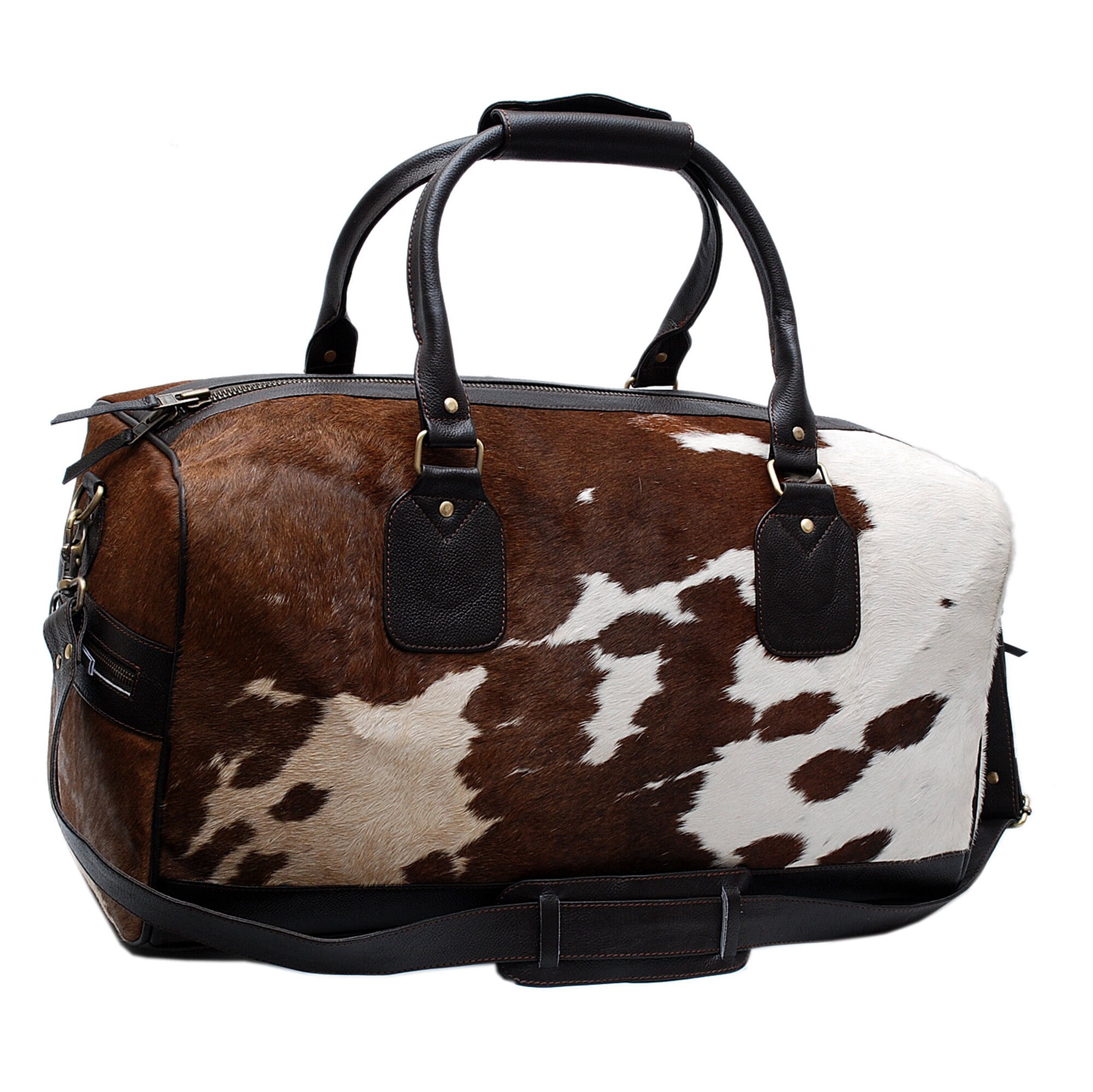 Duffel Cowhide Large Leather Women Travel Weekend Holiday Bag Men Sport Overnight Weekender Tricolour Leather Duffle Bag KDL-11