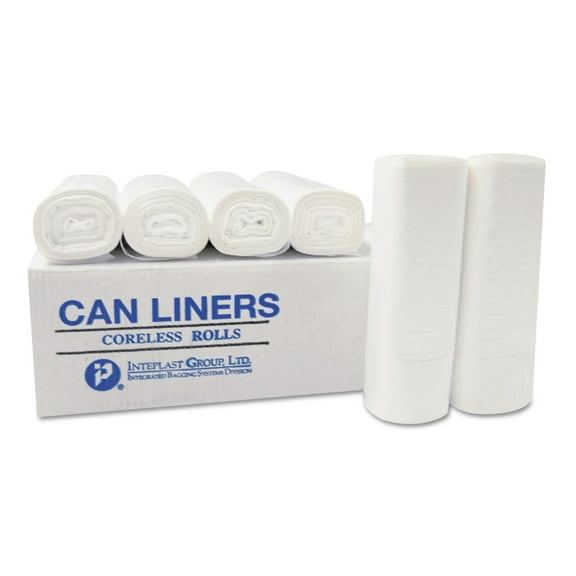 High-Density Can Liner, 38 X 60, 60-Gallon, 12 Micron, Black, 25/roll