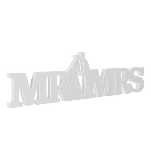 OUNONA  Wedding Supplies Mr and Mrs Sign Decoration Bride Miss White