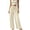 *Beige, variant on ClodeEU Women's Elastic Drawstring High Waist Wide Leg Pants,Casual Loose Trousers with Pockets Brown,Women's Plus XXL